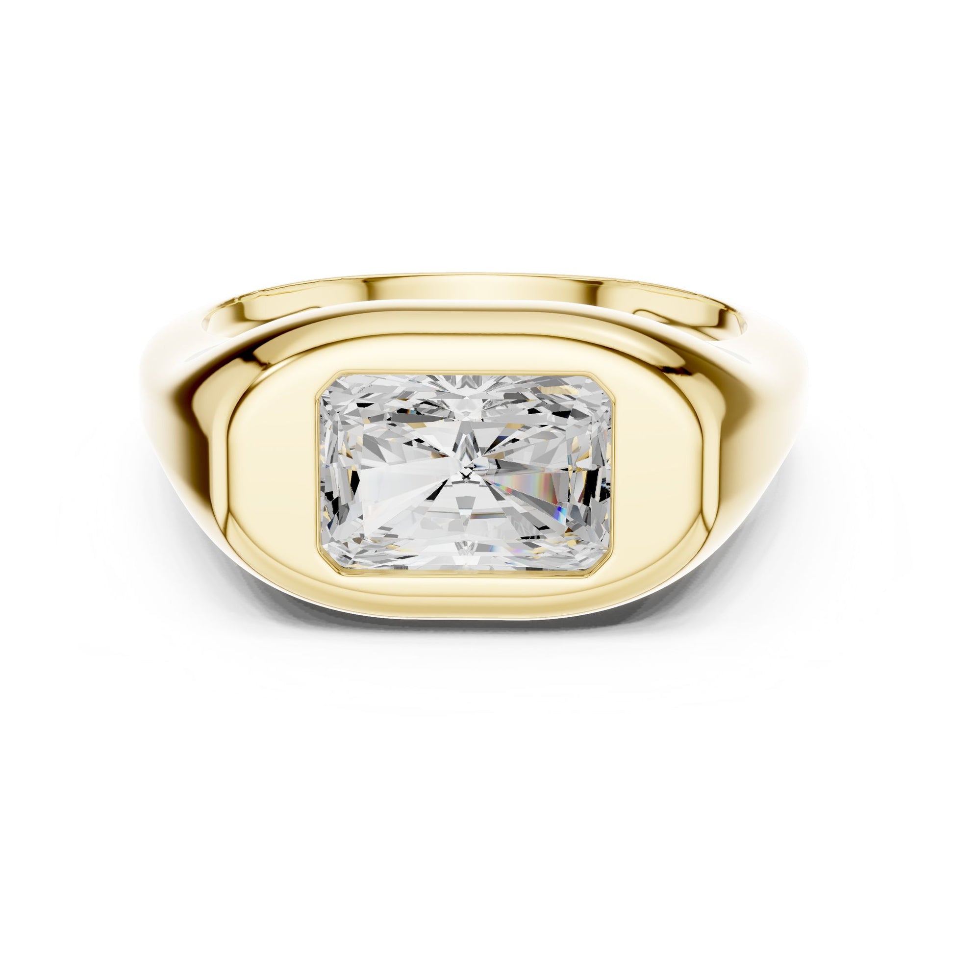 Radiant Lab Grown Diamond Solitaire Engagement Ring