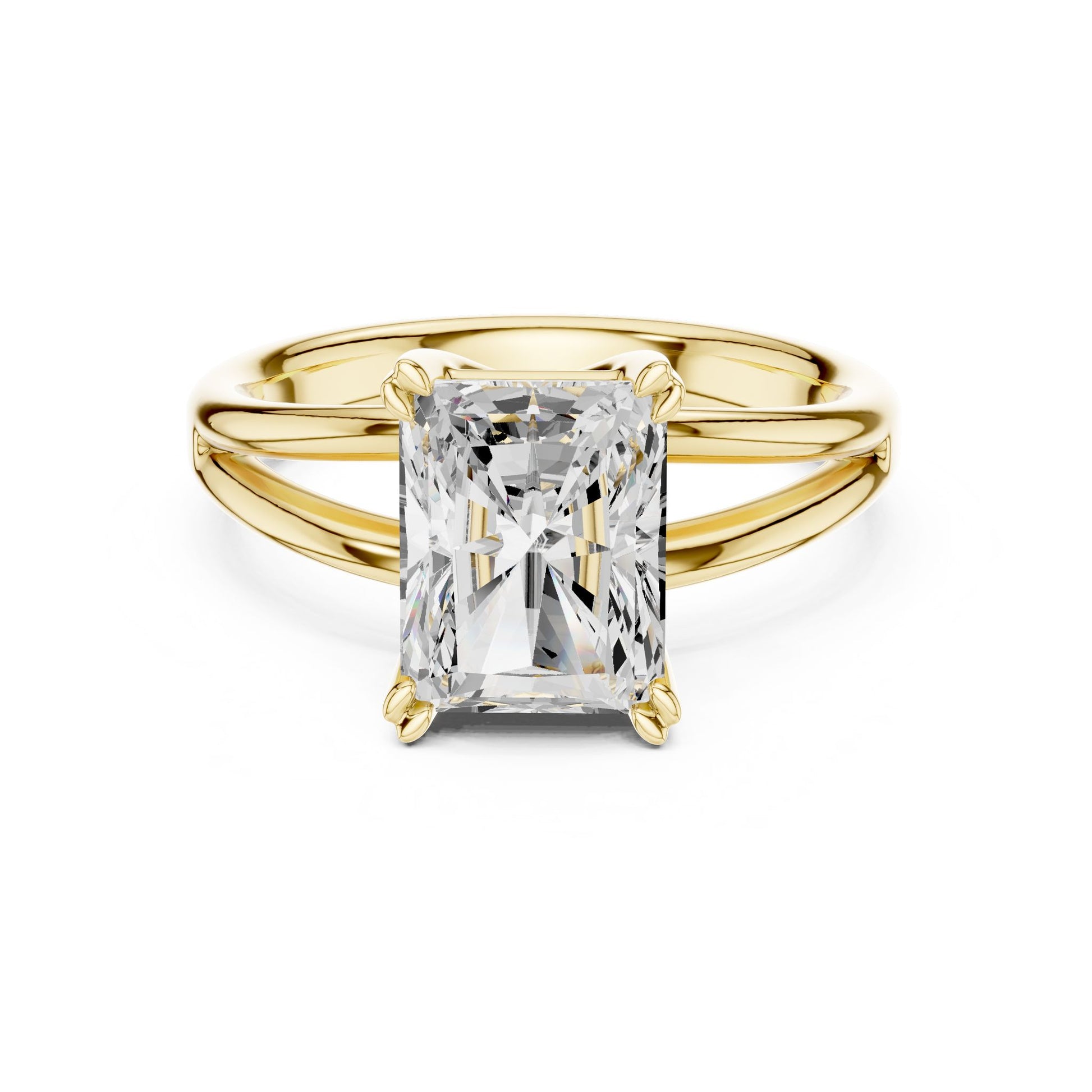 Radiant Lab Grown Diamond Solitaire Engagement Ring