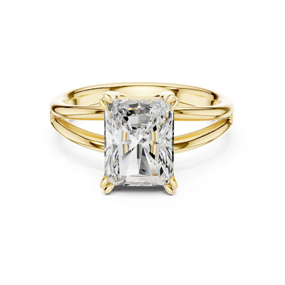 Radiant Lab Grown Diamond Solitaire Engagement Ring
