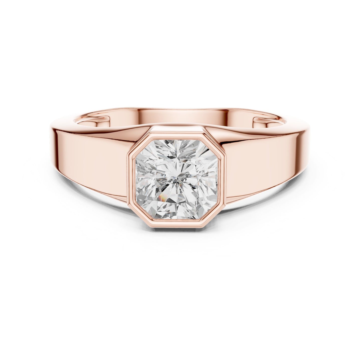 Men's Radiant Lab Grown Diamond Ring