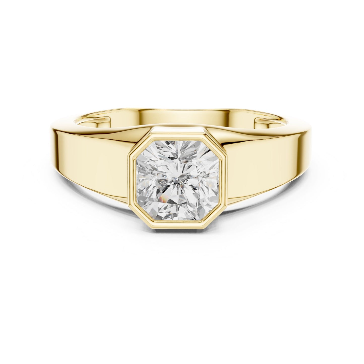 Men's Radiant Lab Grown Diamond Ring