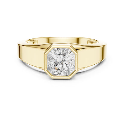 Men's Radiant Lab Grown Diamond Ring
