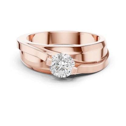 Men's Round Lab Grown Diamond Bypass Ring