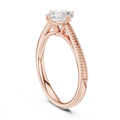 Round Lab Grown Diamond Bypass Engagement Ring