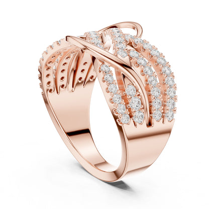 Women's Round Lab Grown Diamond Bypass Ring