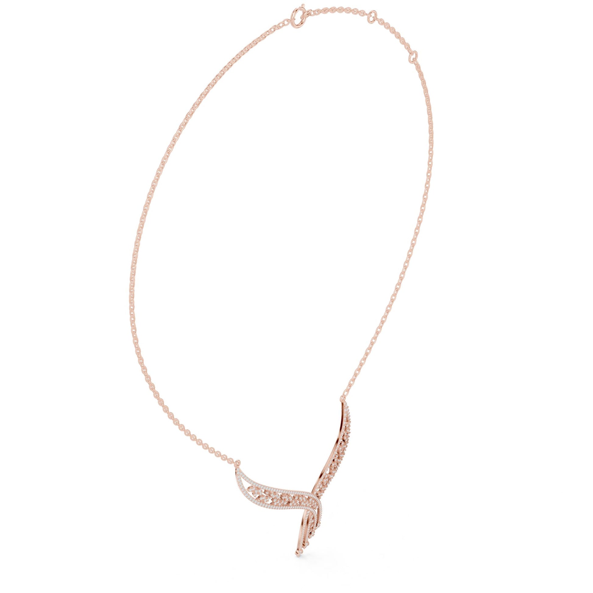 Round Lab Grown Diamond Bypass Pendant