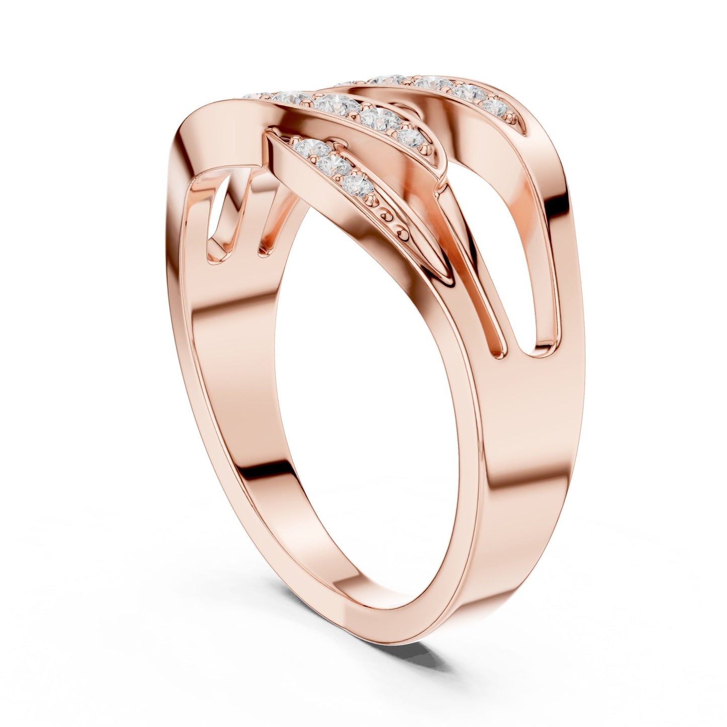 Women's Round Lab Grown Diamond Bypass Ring