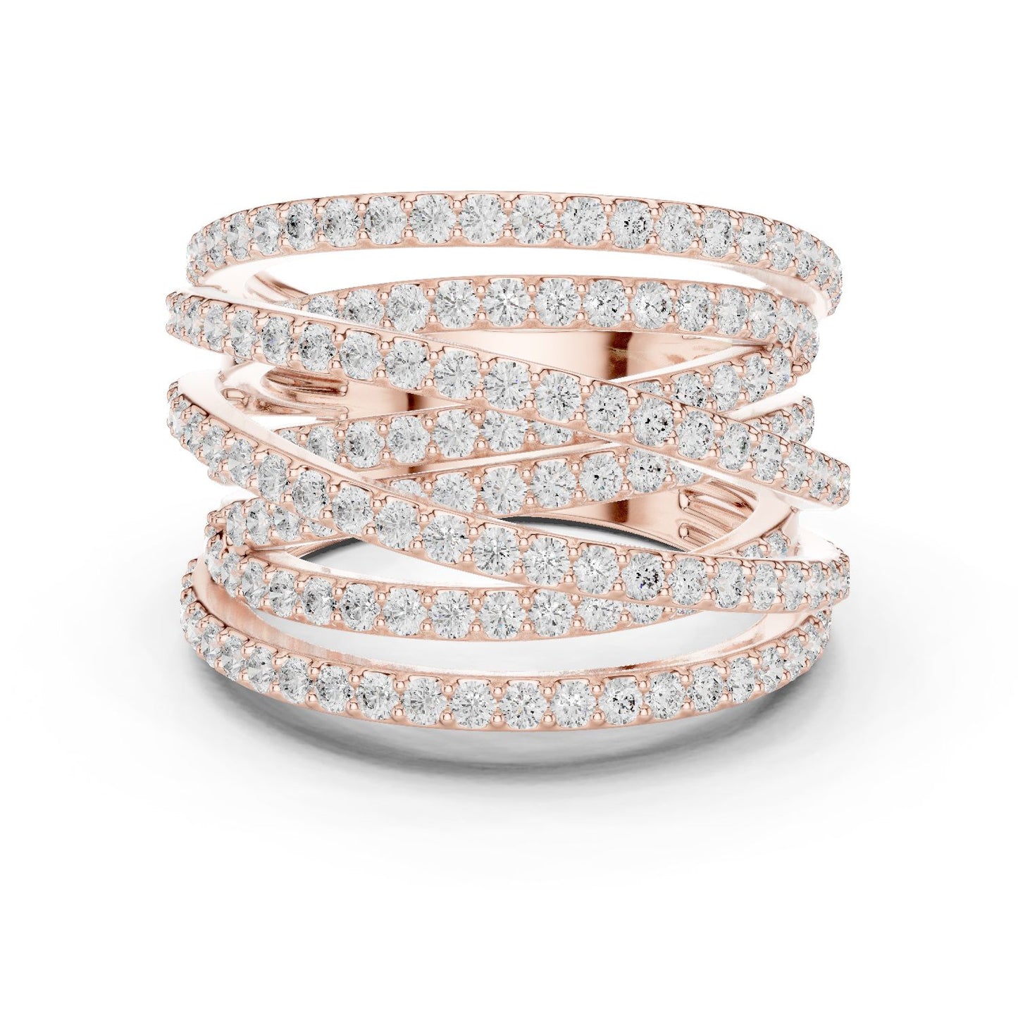Round Lab Grown Diamond Bypass Engagement Ring
