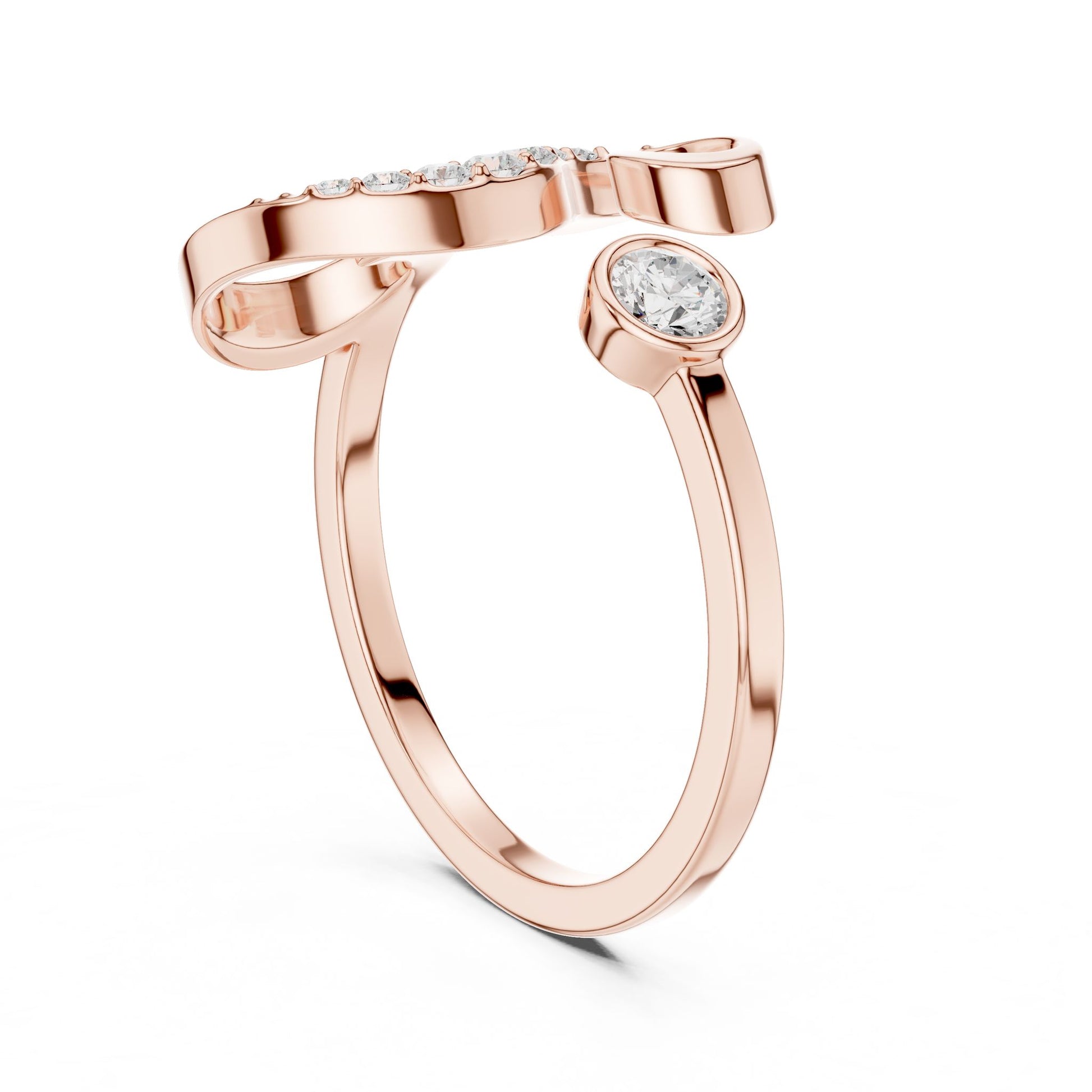 Women's Round Lab Grown Diamond Bypass Ring