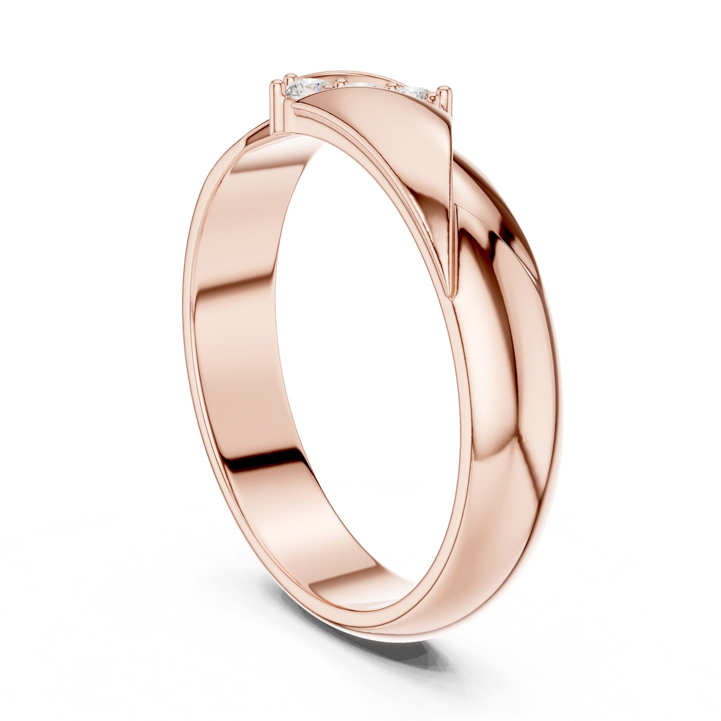 Men's Round Lab Grown Diamond Bypass Ring