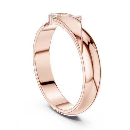 Men's Round Lab Grown Diamond Bypass Ring