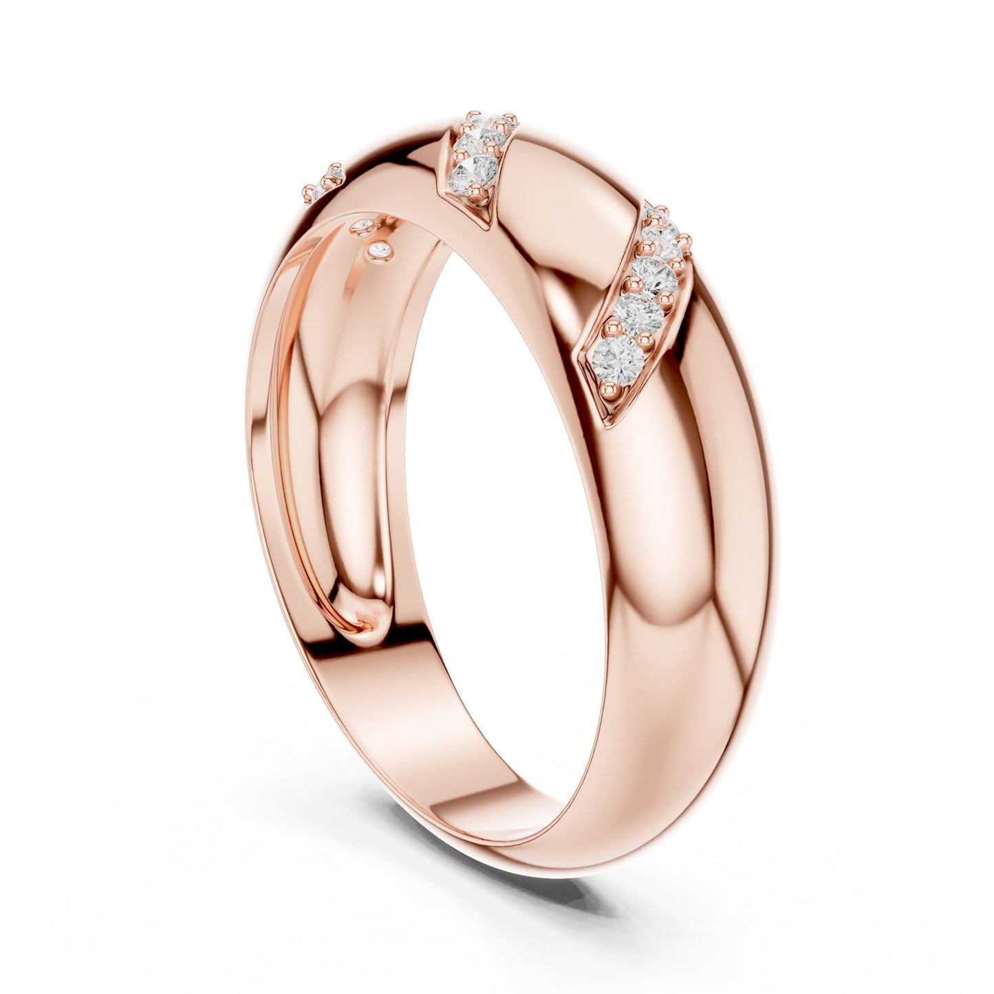 Men's Round Lab Grown Diamond Bypass Ring