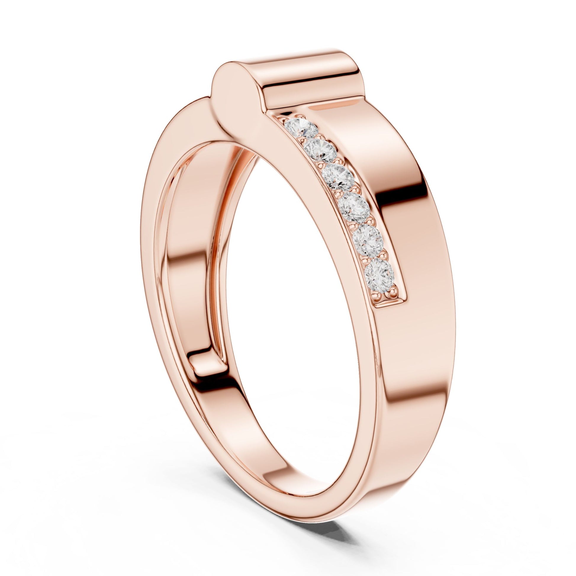 Men's Round Lab Grown Diamond Bypass Ring