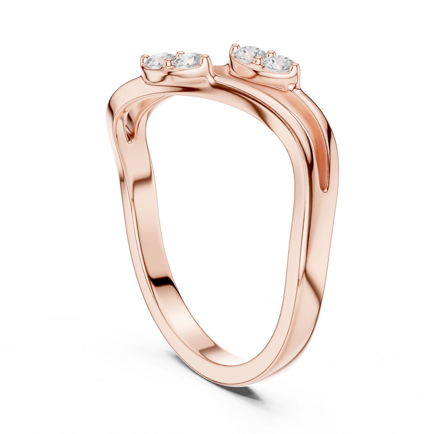 Women's Round Lab Grown Diamond Bypass Ring