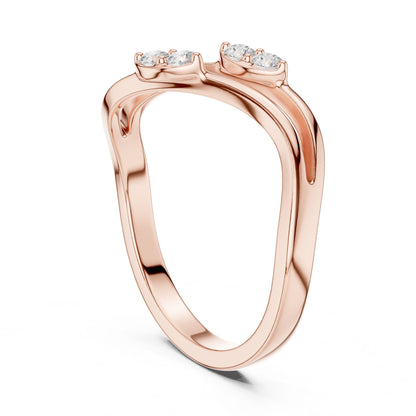 Women's Round Lab Grown Diamond Bypass Ring