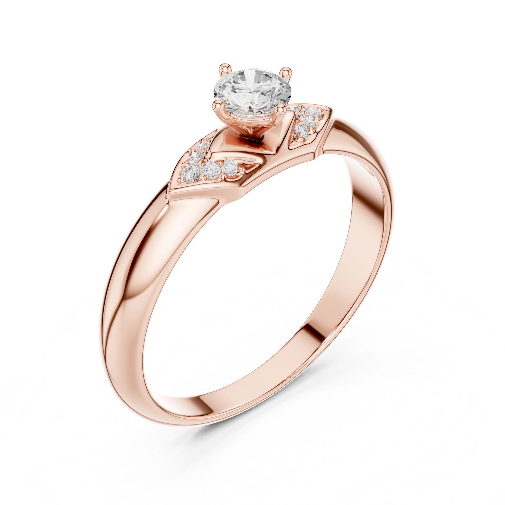 Women's Round Lab Grown Diamond Bypass Ring