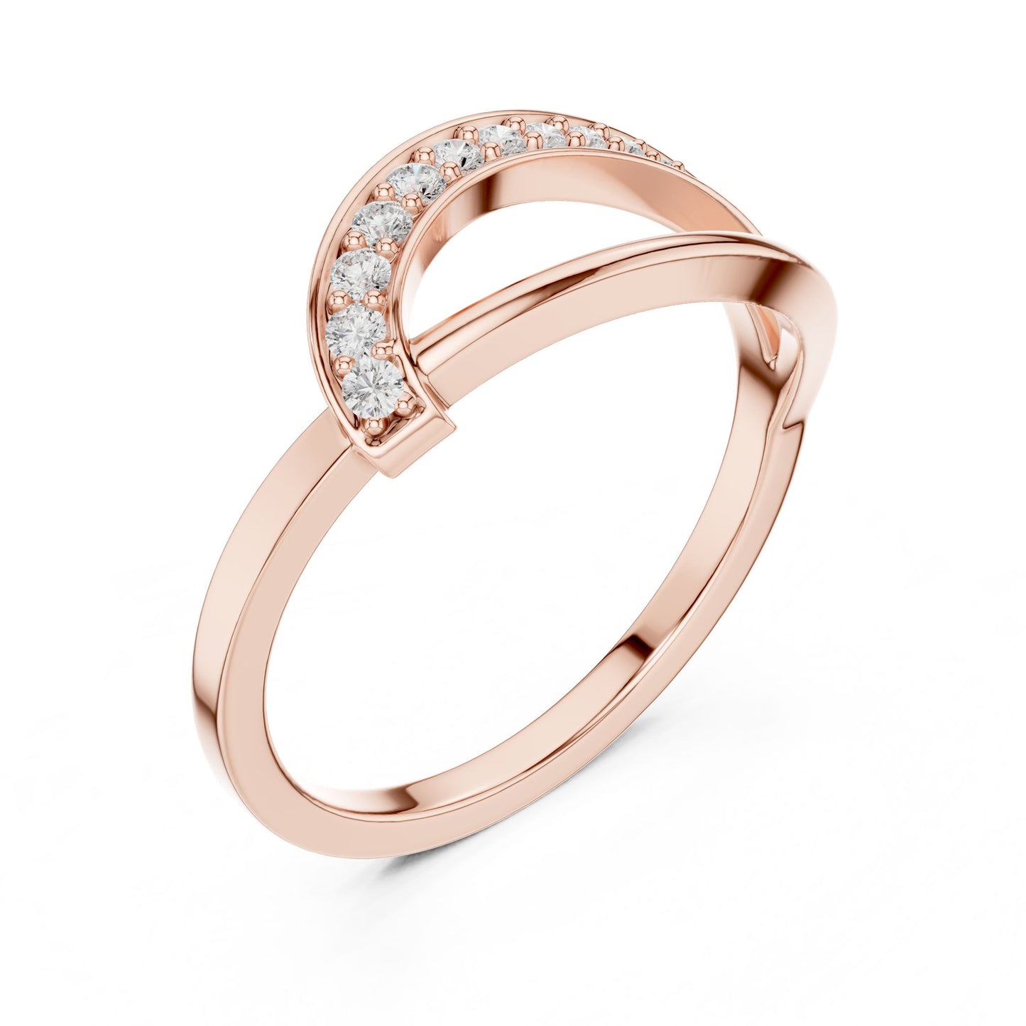 Women's Round Lab Grown Diamond Bypass Ring