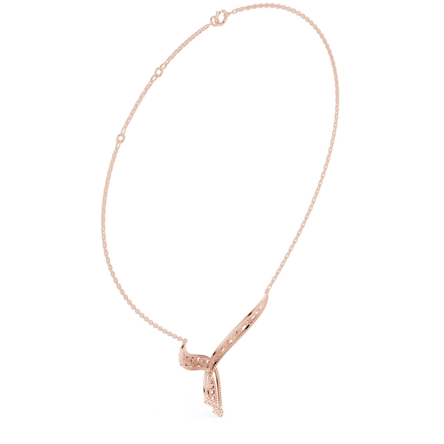Round Lab Grown Diamond Bypass Pendant