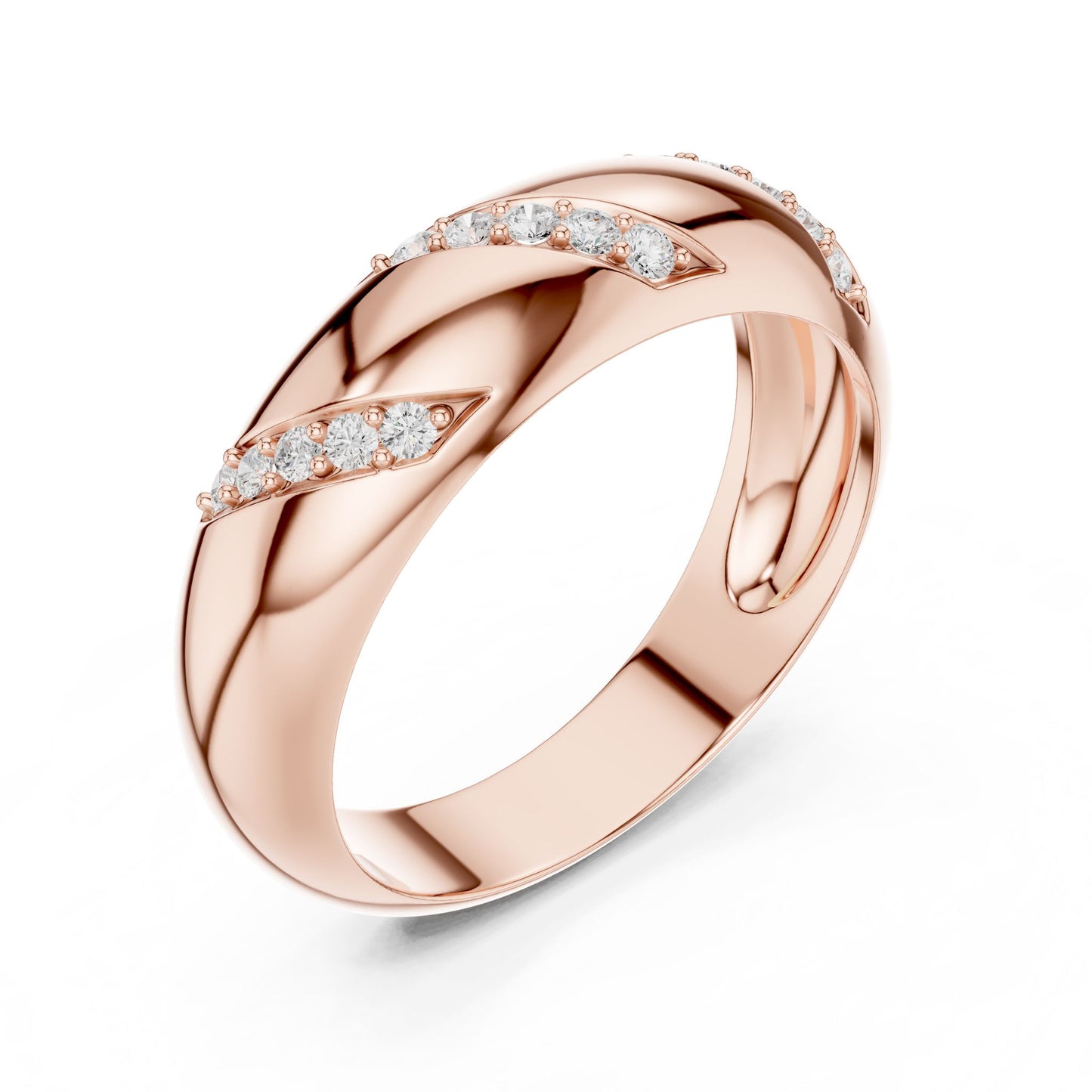 Men's Round Lab Grown Diamond Bypass Ring