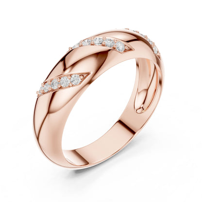 Men's Round Lab Grown Diamond Bypass Ring