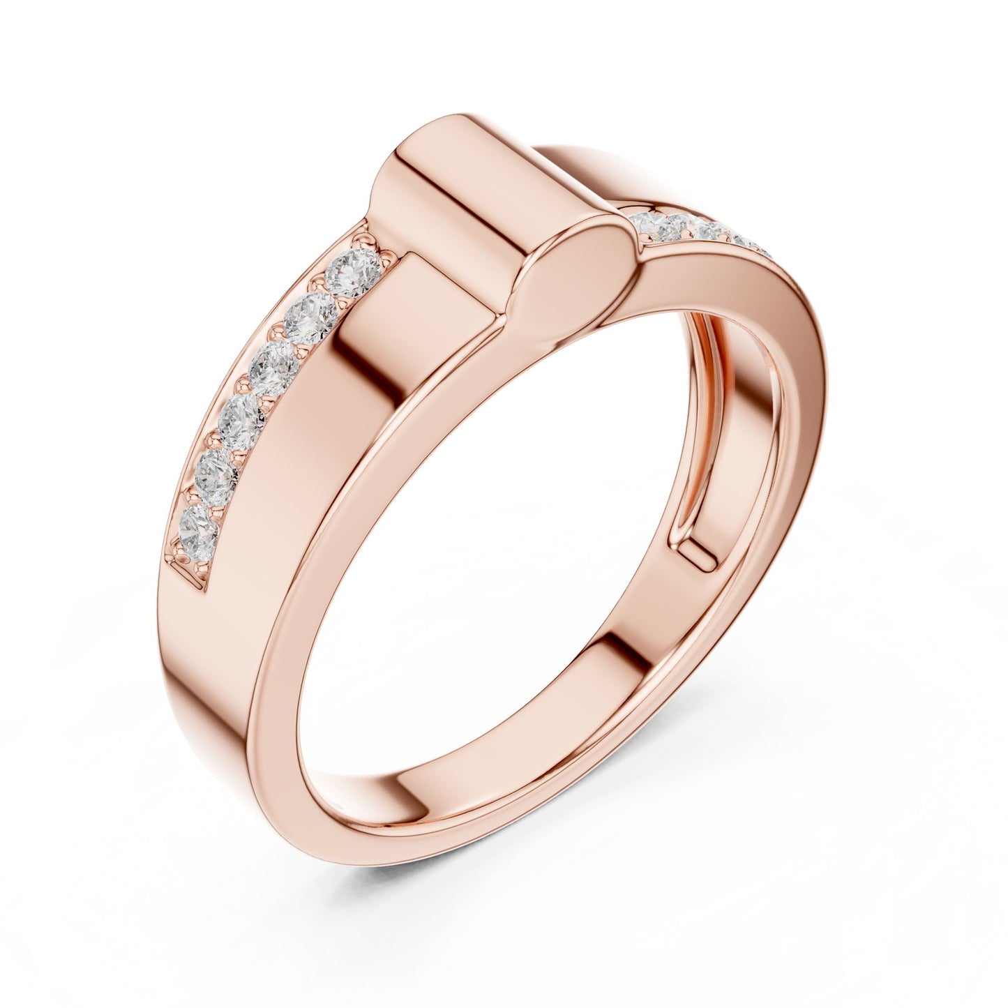 Men's Round Lab Grown Diamond Bypass Ring