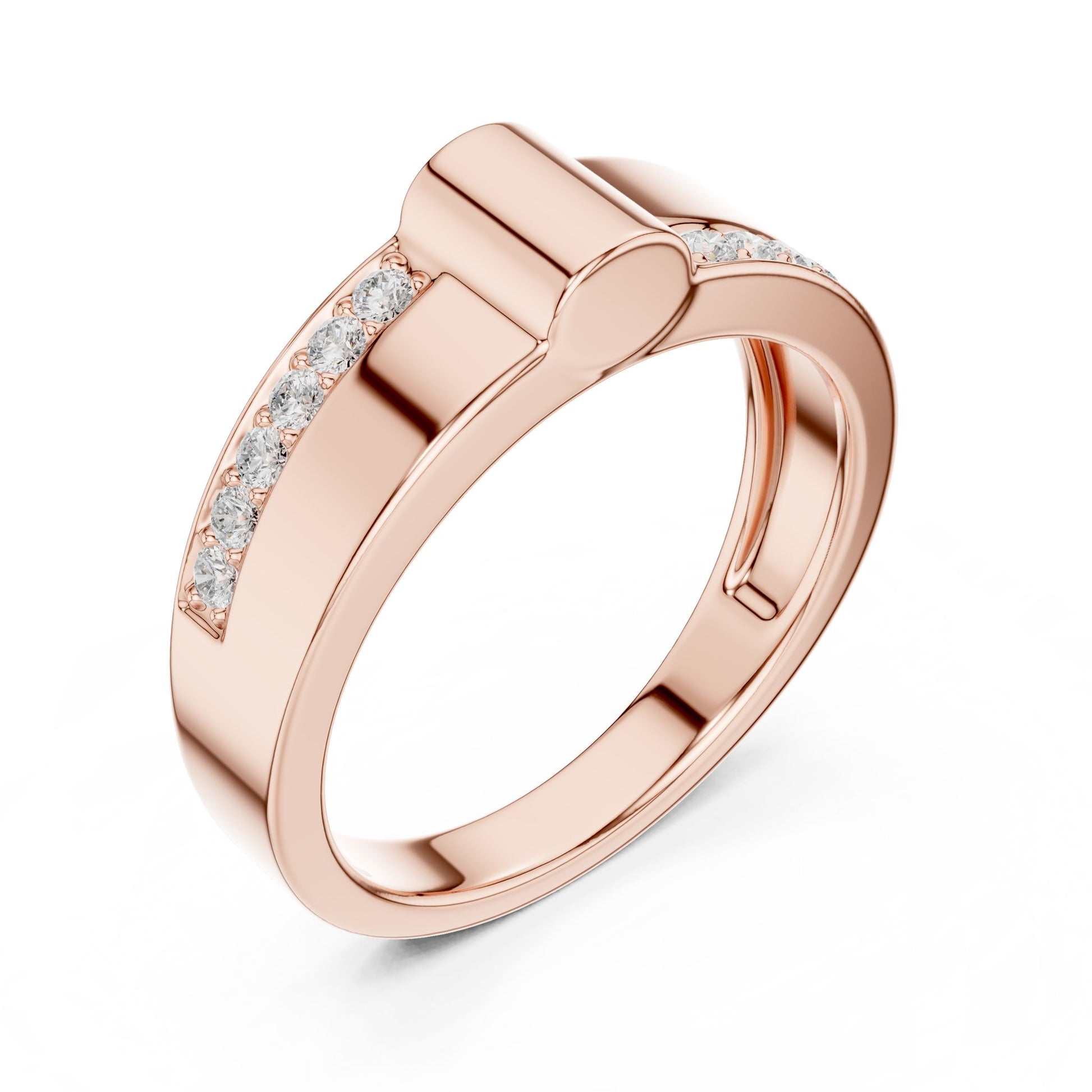 Men's Round Lab Grown Diamond Bypass Ring