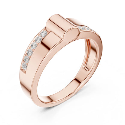 Men's Round Lab Grown Diamond Bypass Ring