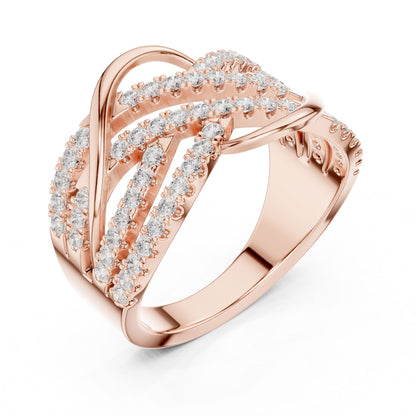 Women's Round Lab Grown Diamond Bypass Ring