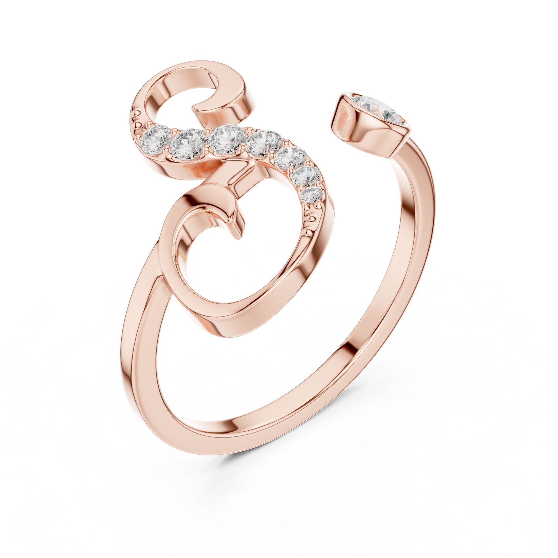 Women's Round Lab Grown Diamond Bypass Ring