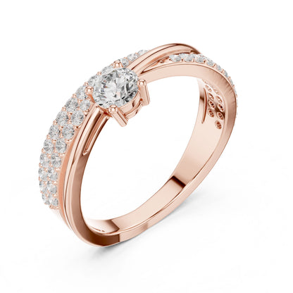 Women's Round Lab Grown Diamond Bypass Ring