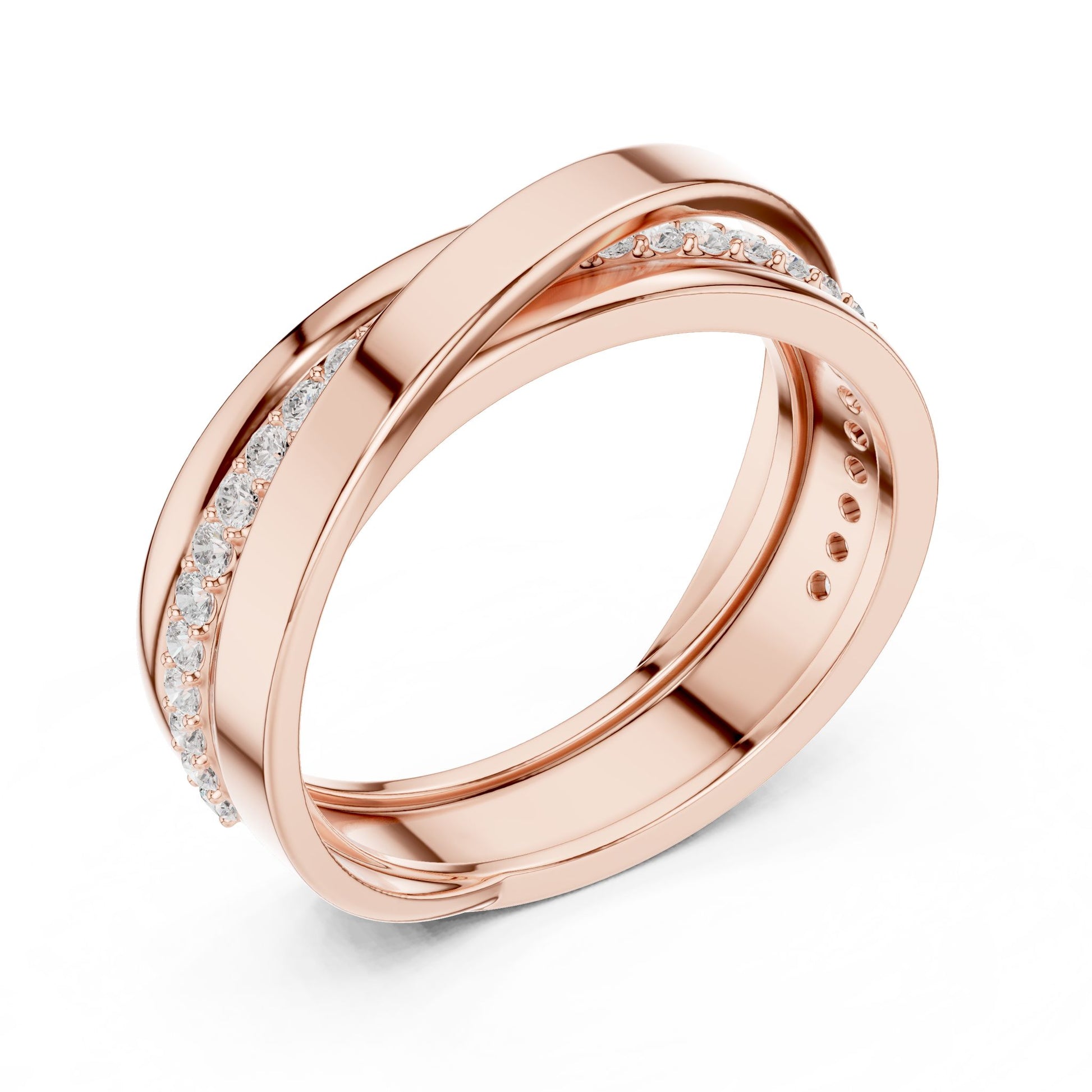 Men's Round Lab Grown Diamond Bypass Ring