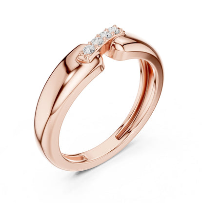Men's Round Lab Grown Diamond Bypass Ring