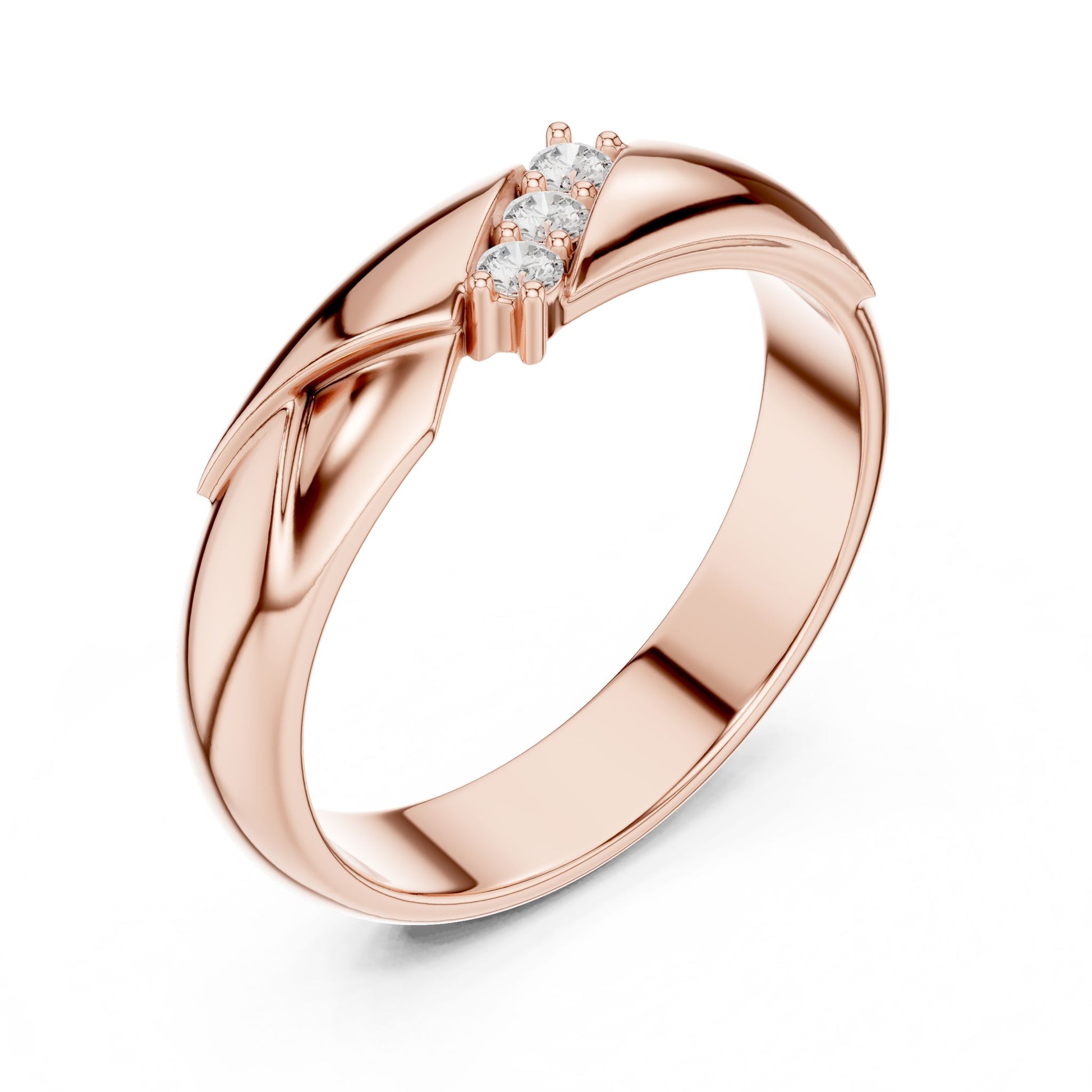 Men's Round Lab Grown Diamond Bypass Ring