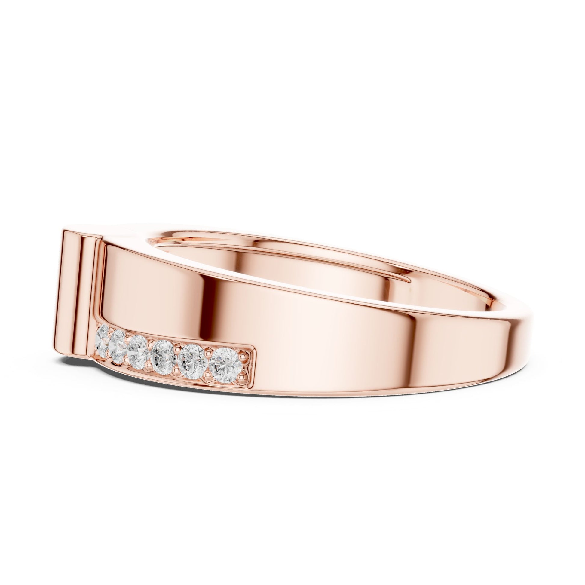 Men's Round Lab Grown Diamond Bypass Ring