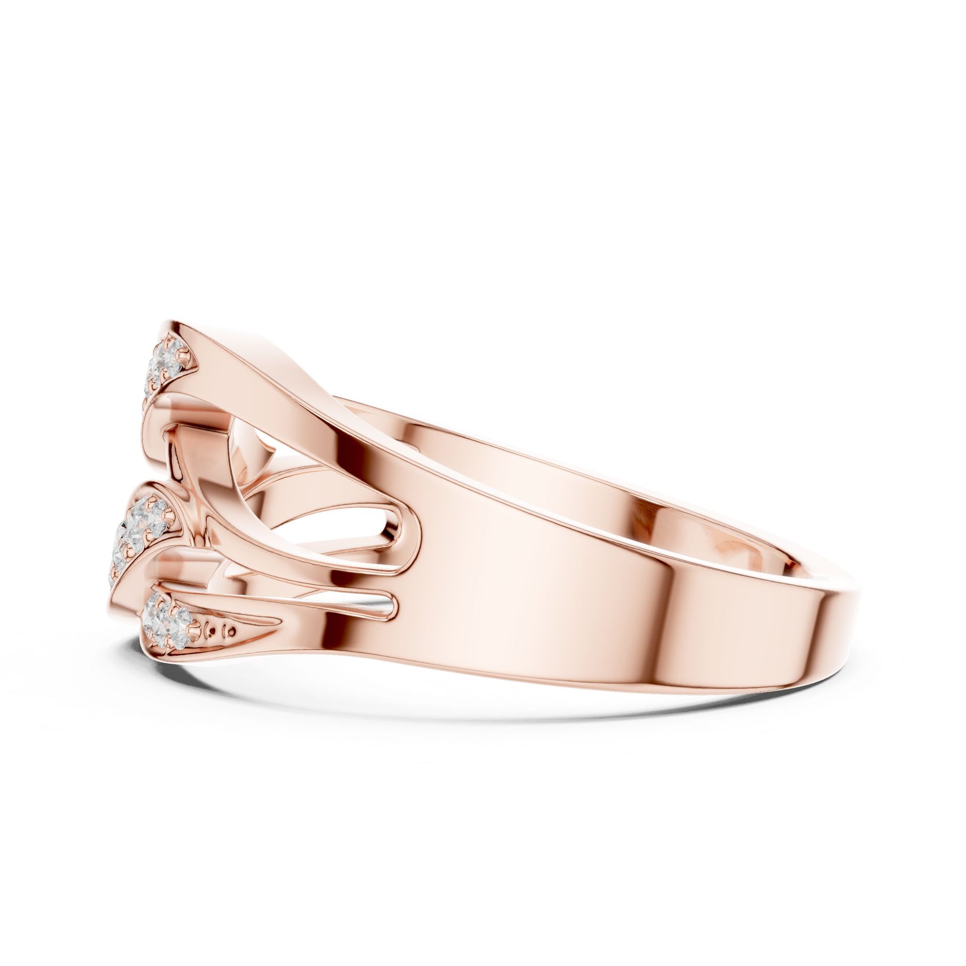 Women's Round Lab Grown Diamond Bypass Ring