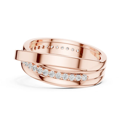 Men's Round Lab Grown Diamond Bypass Ring