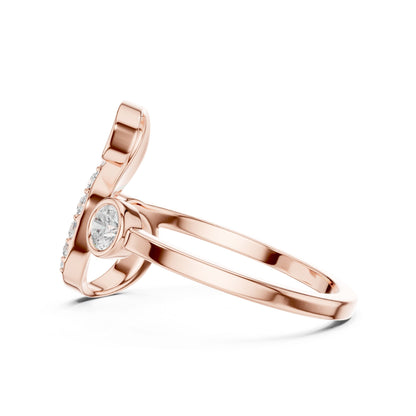 Women's Round Lab Grown Diamond Bypass Ring