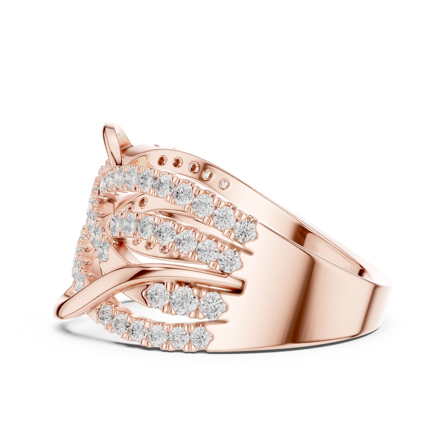 Women's Round Lab Grown Diamond Bypass Ring