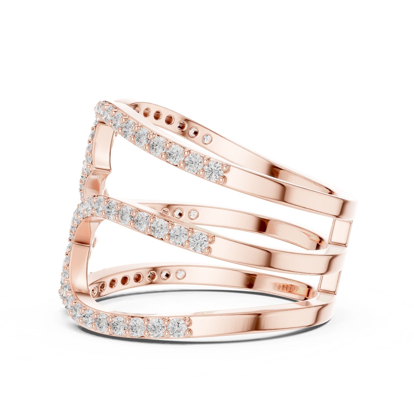 Women's Round Lab Grown Diamond Bypass Ring