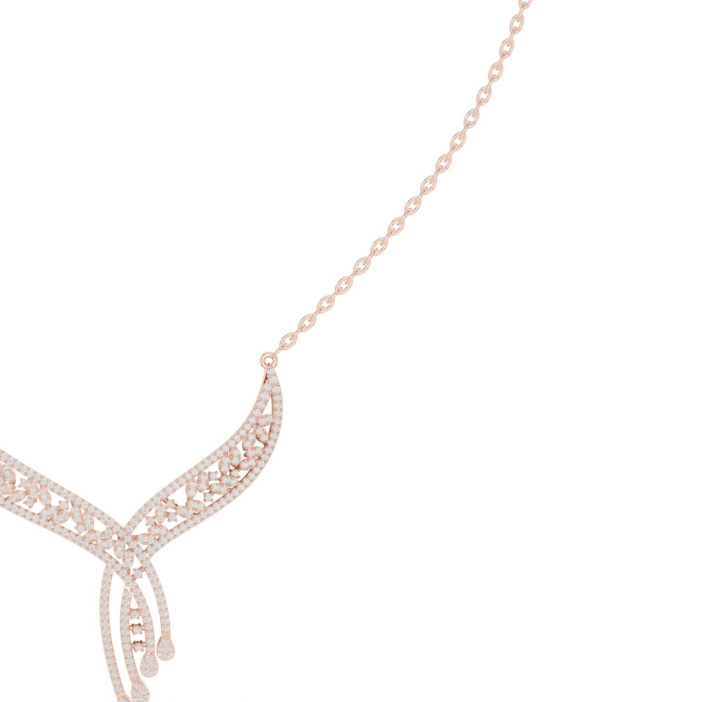 Round Lab Grown Diamond Bypass Pendant