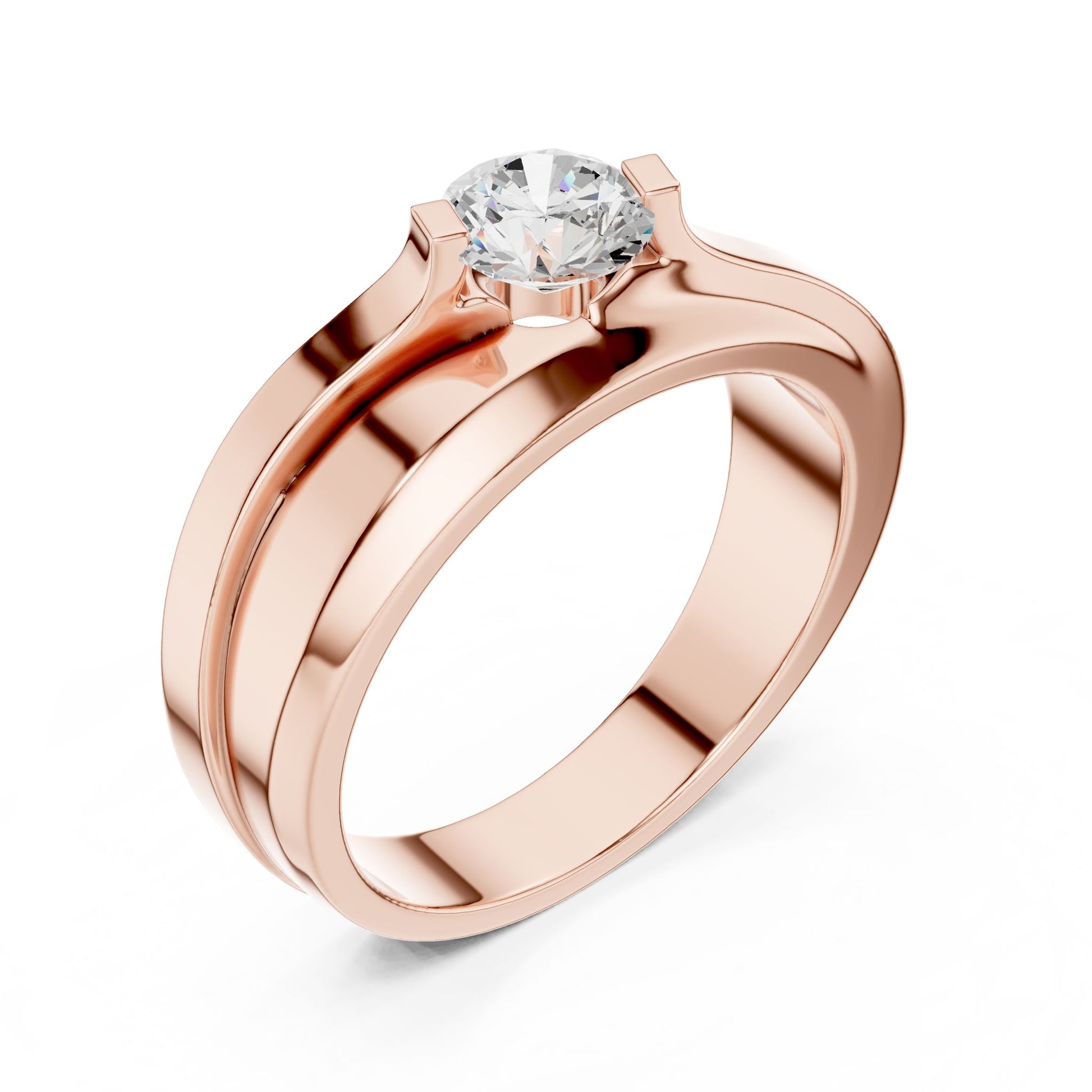 Men's Round Lab Grown Diamond Bypass Ring