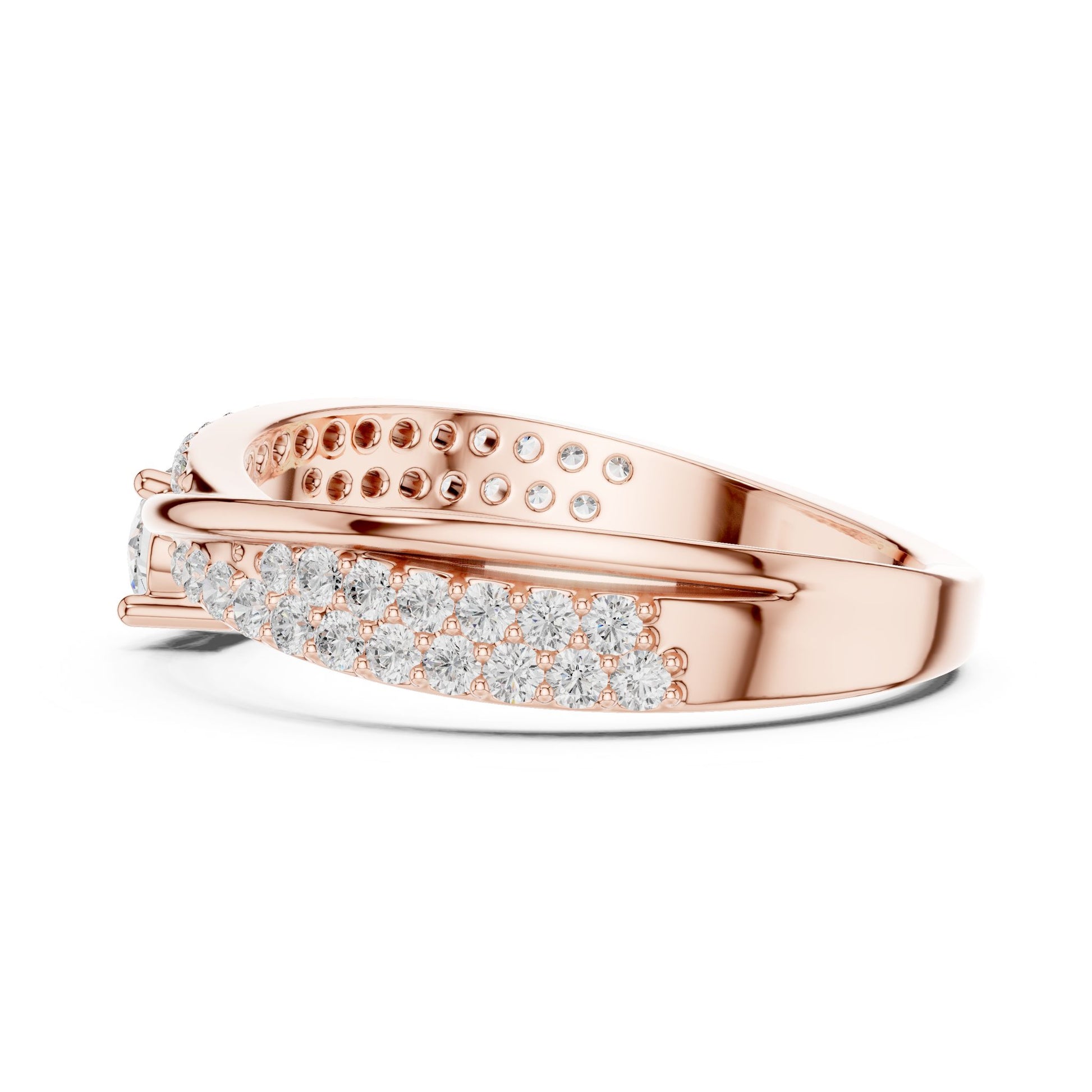 Women's Round Lab Grown Diamond Bypass Ring