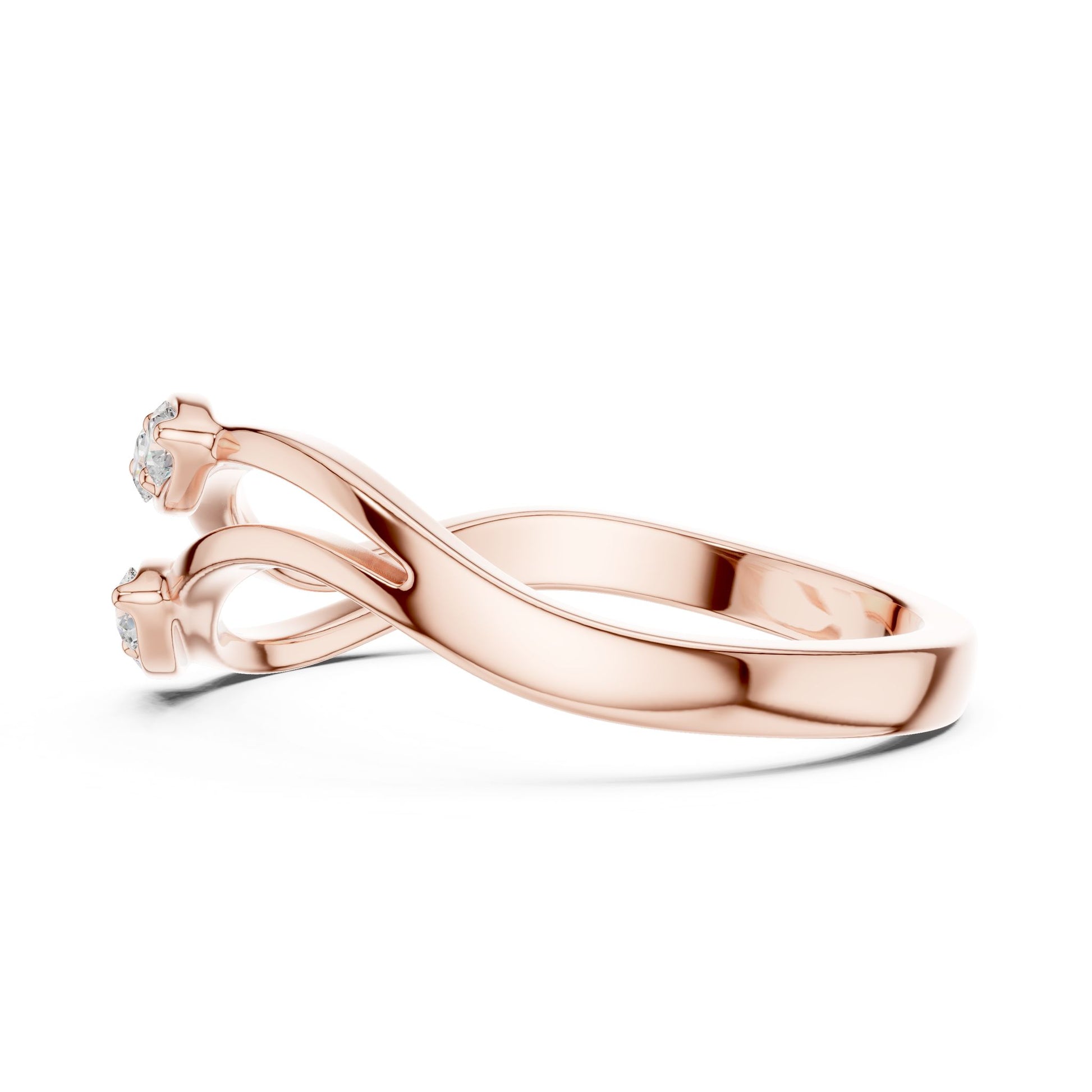 Women's Round Lab Grown Diamond Bypass Ring