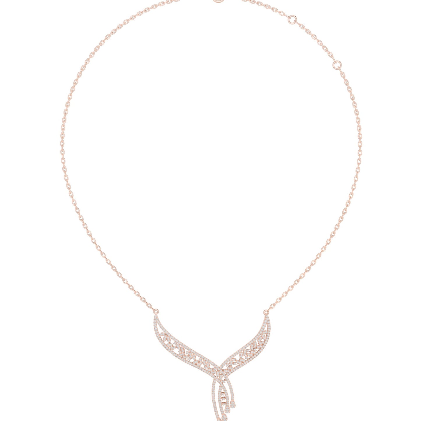 Round Lab Grown Diamond Bypass Pendant