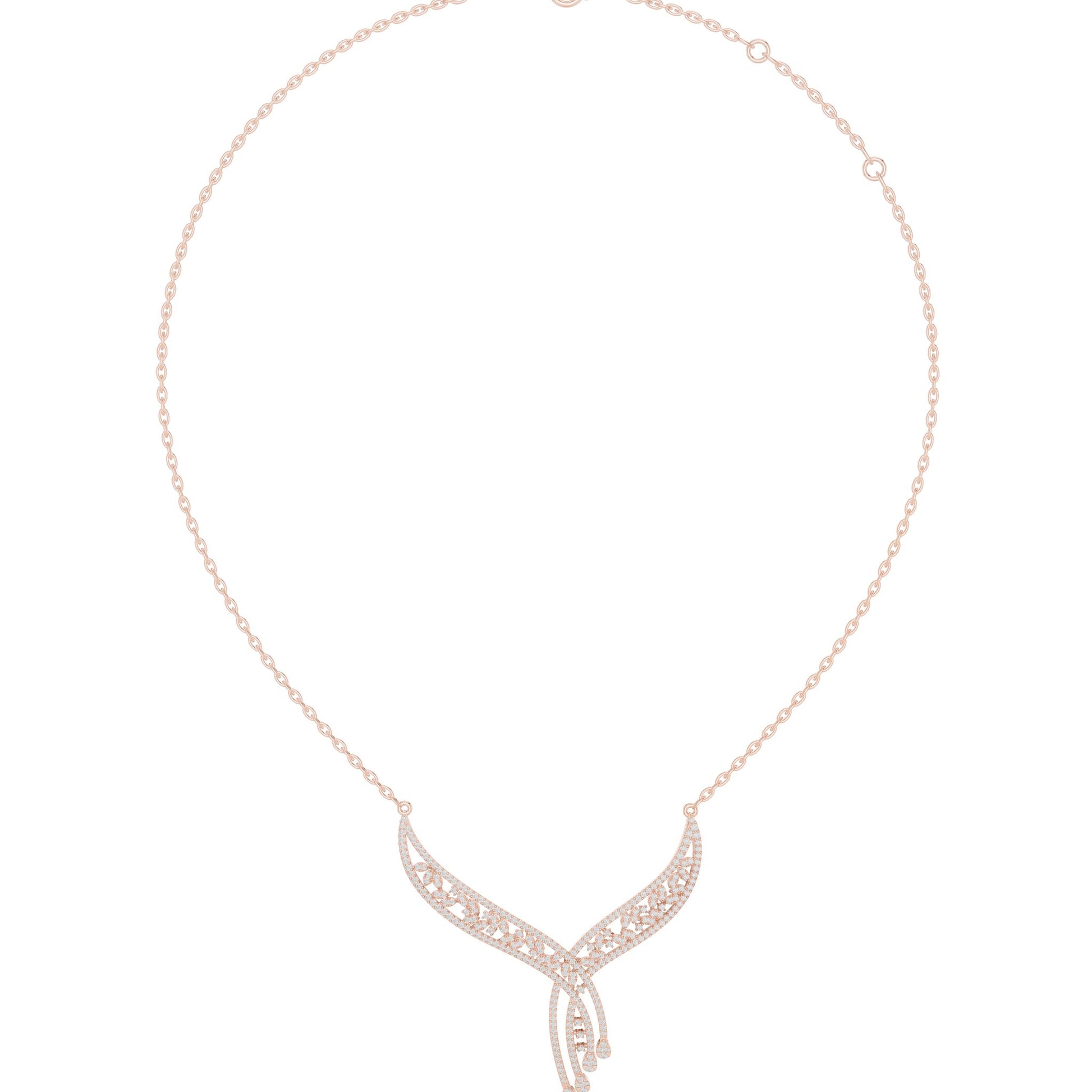 Round Lab Grown Diamond Bypass Pendant