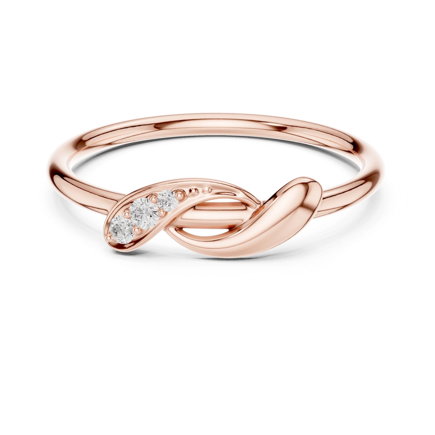 Women's Round Lab Grown Diamond Bypass Ring