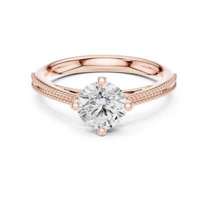 Round Lab Grown Diamond Bypass Engagement Ring