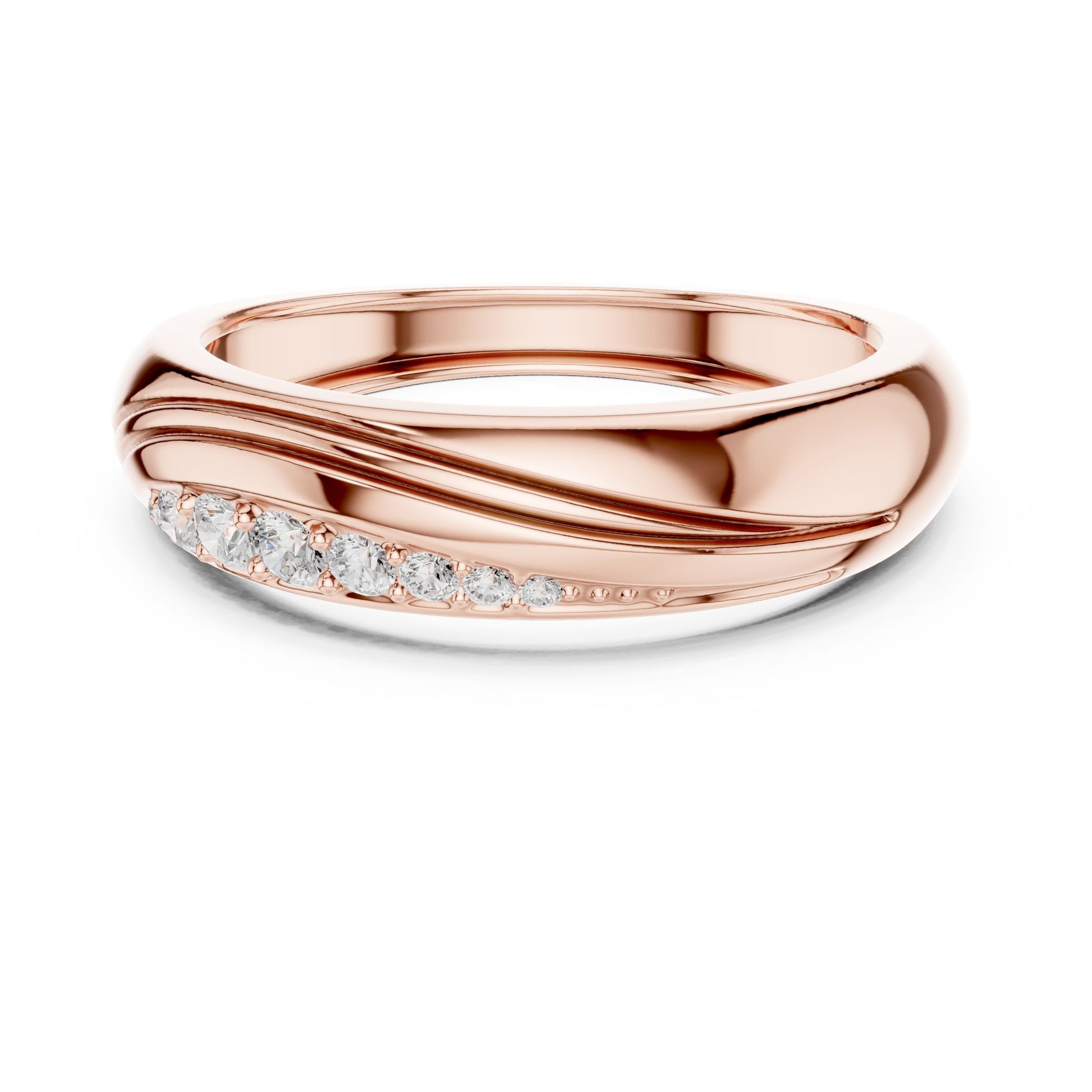 Men's Round Lab Grown Diamond Bypass Ring