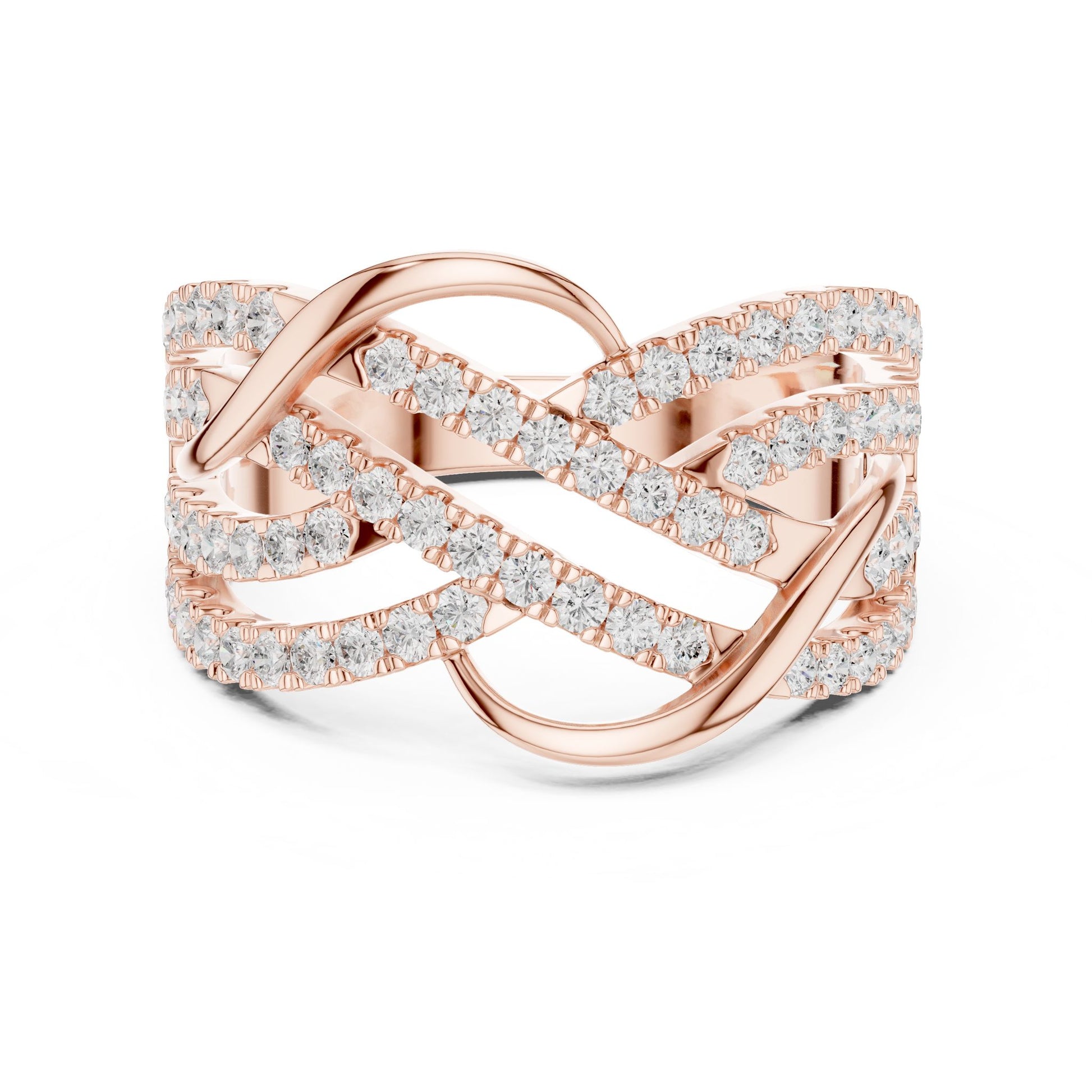 Women's Round Lab Grown Diamond Bypass Ring
