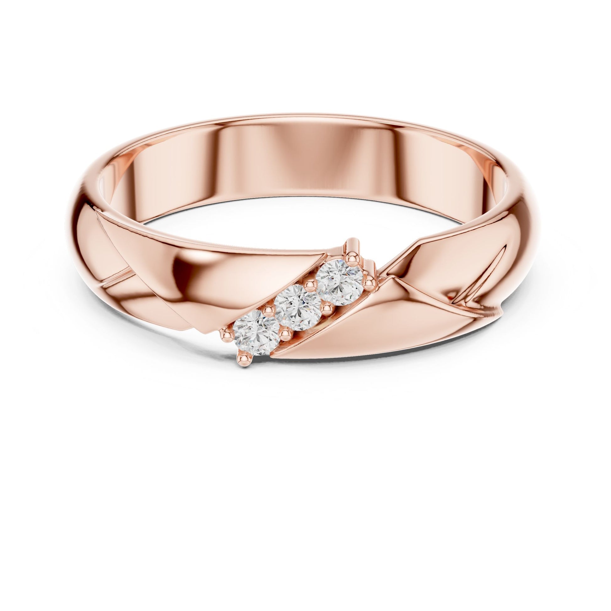 Men's Round Lab Grown Diamond Bypass Ring